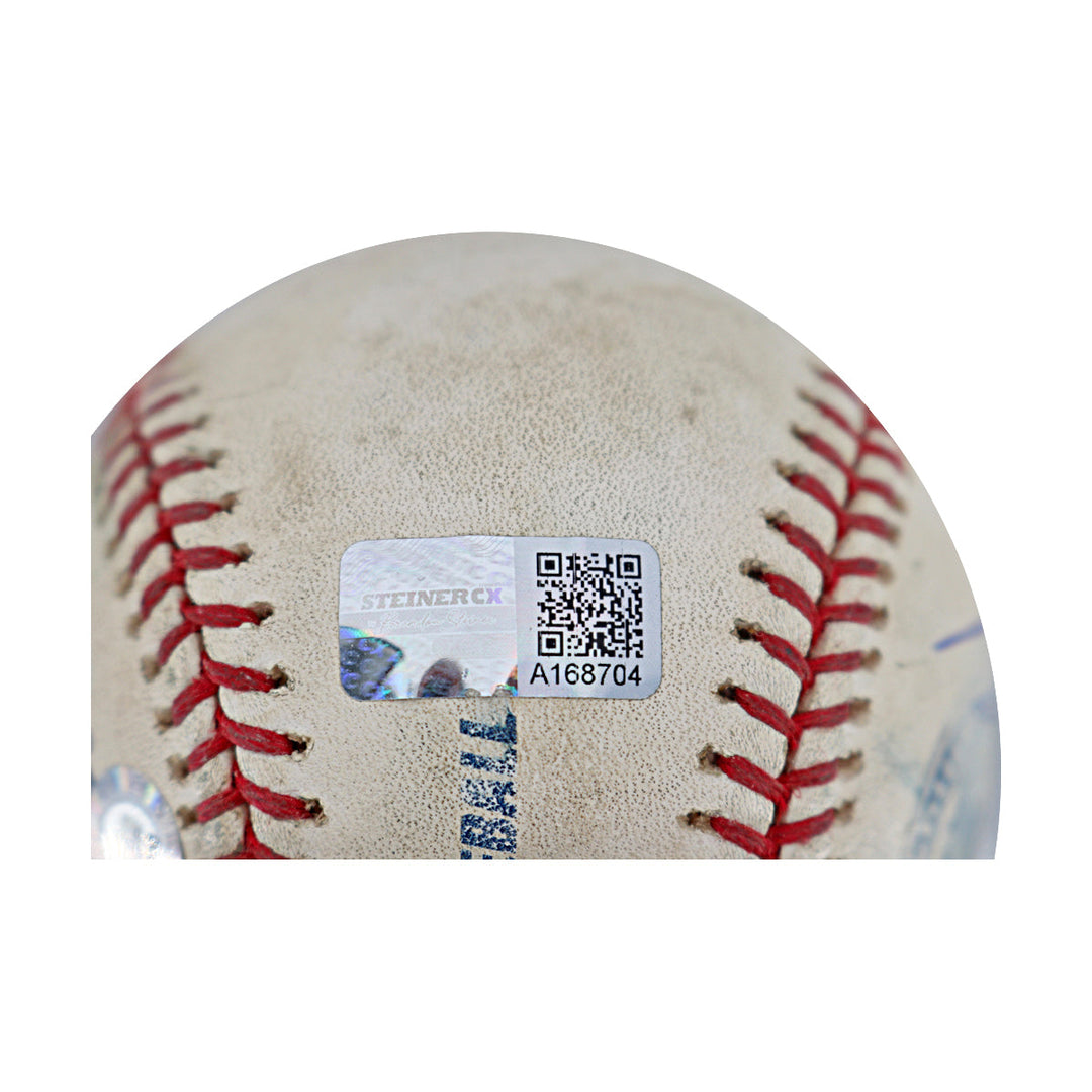 Dwight Doc Gooden New York Mets Autographed Inscribed Shea Stadium Final Season Game Used Baseball CX Auth & MLB Holo