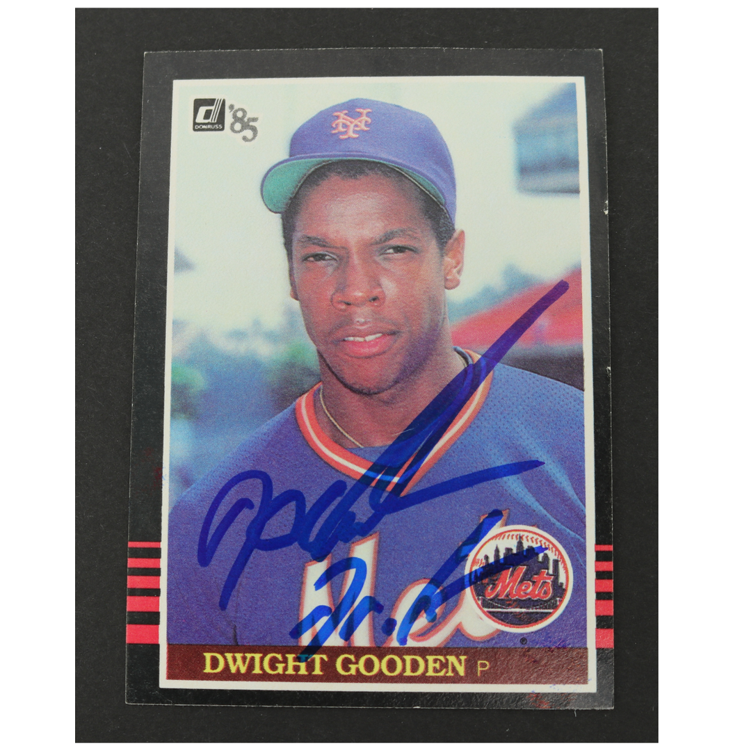Dwight Doc Gooden New York Mets Autographed Inscribed 1985 Donruss #190 CX Auth