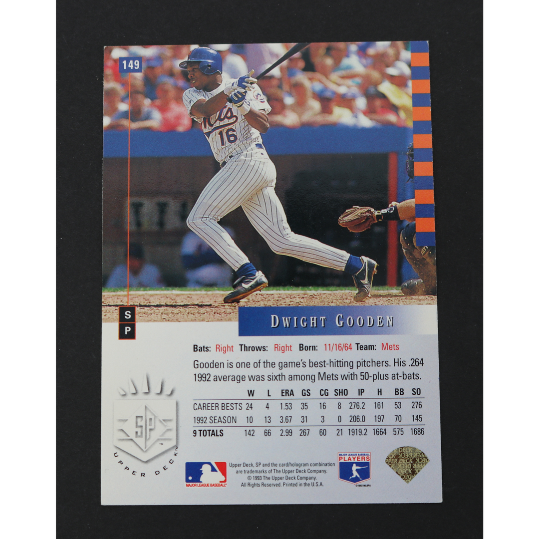 Dwight Doc Gooden New York Mets Autographed Inscribed 1993 Upper Deck SP #149 CX Auth