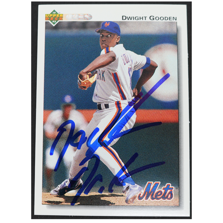 Dwight Doc Gooden New York Mets Autographed Inscribed 1992 Upper Deck #135 CX Auth