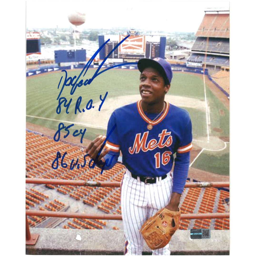 Dwight Doc Gooden New York Mets Autographed Multi Inscribed 8x10 Photo CX Auth