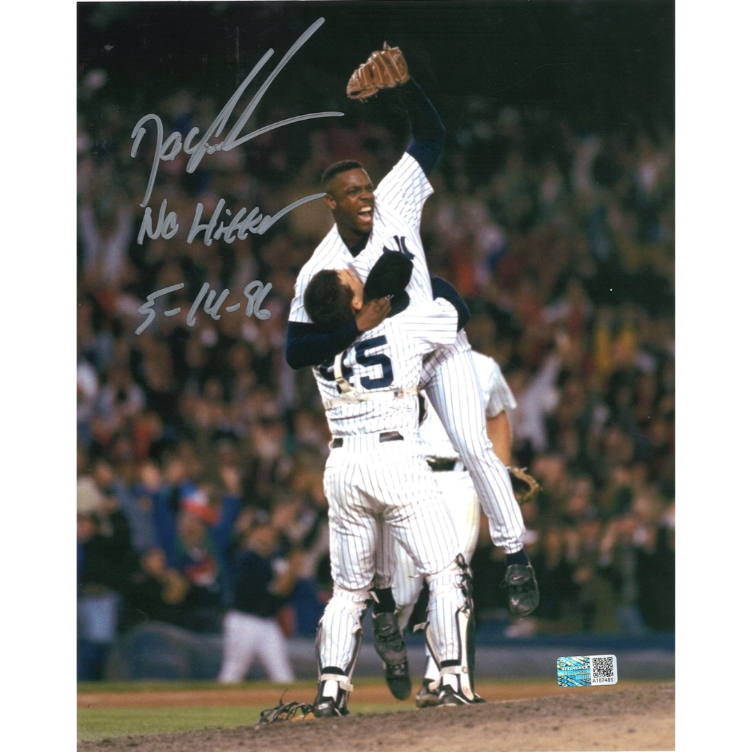 Dwight Doc Gooden New York Yankees Autographed Inscribed Horizontal No Hitter 8x10 Photo CX Auth