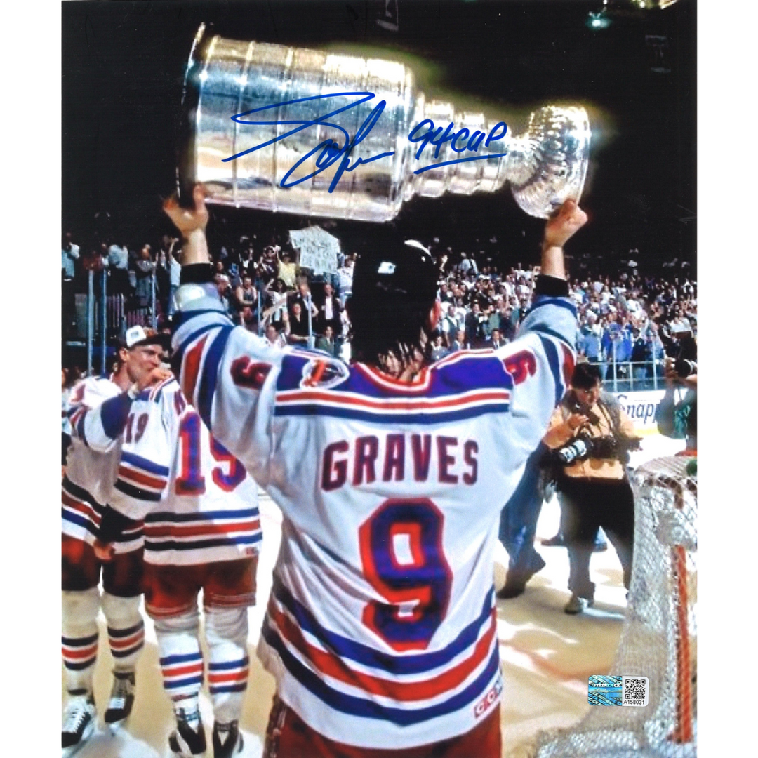 Adam Graves New York Rangers Autographed Signed Inscribed 8x10 Cup Photo (CX Auth)