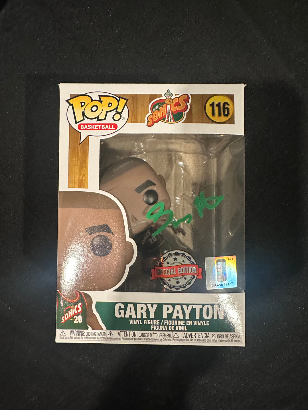 Gary Payton signed funko pop