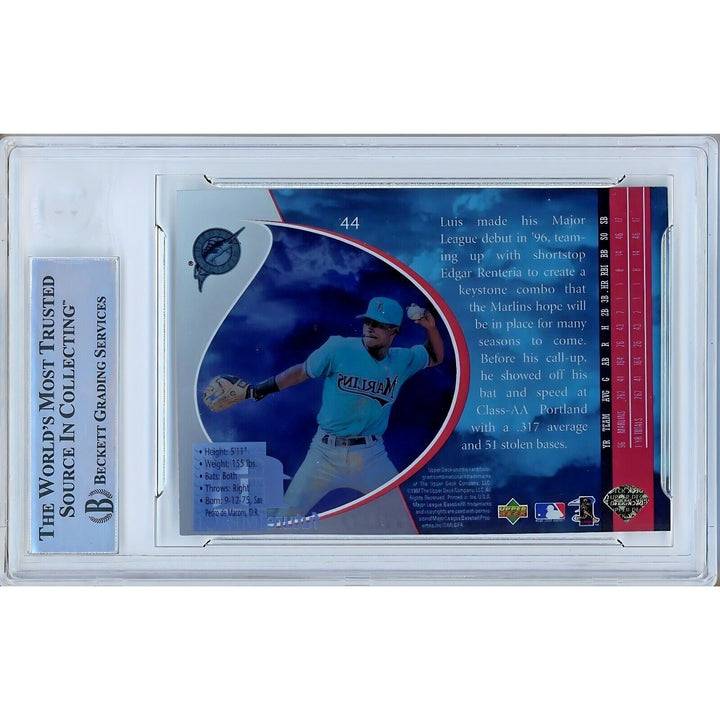 Luis Castillo Florida Marlins Signed 1997 Upper Deck UD3 Baseball Card BAS Auth Auto Slab
