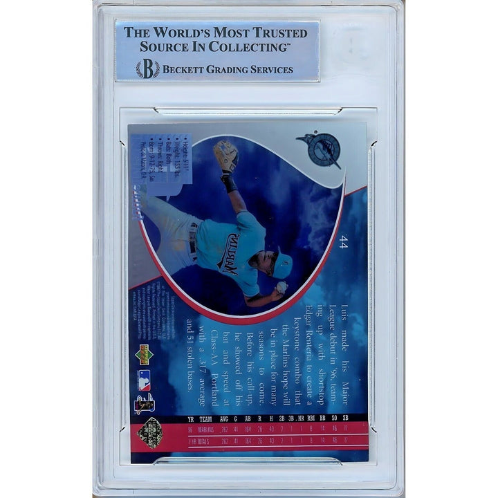Luis Castillo Florida Marlins Signed 1997 Upper Deck UD3 Baseball Card BAS Auth Auto Slab