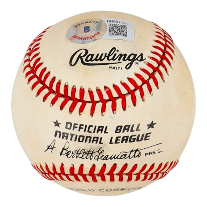 Greg Jeffries New York Mets Signed ONL Baseball with Ball Cube (Beckett)
