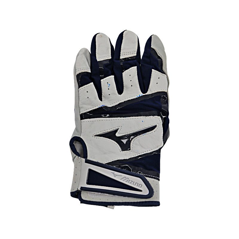 Tyler Hardman New York Yankees Autographed & Inscribed "GU 2023" Left Game Used AA Mizuno White/Blue Batting Glove