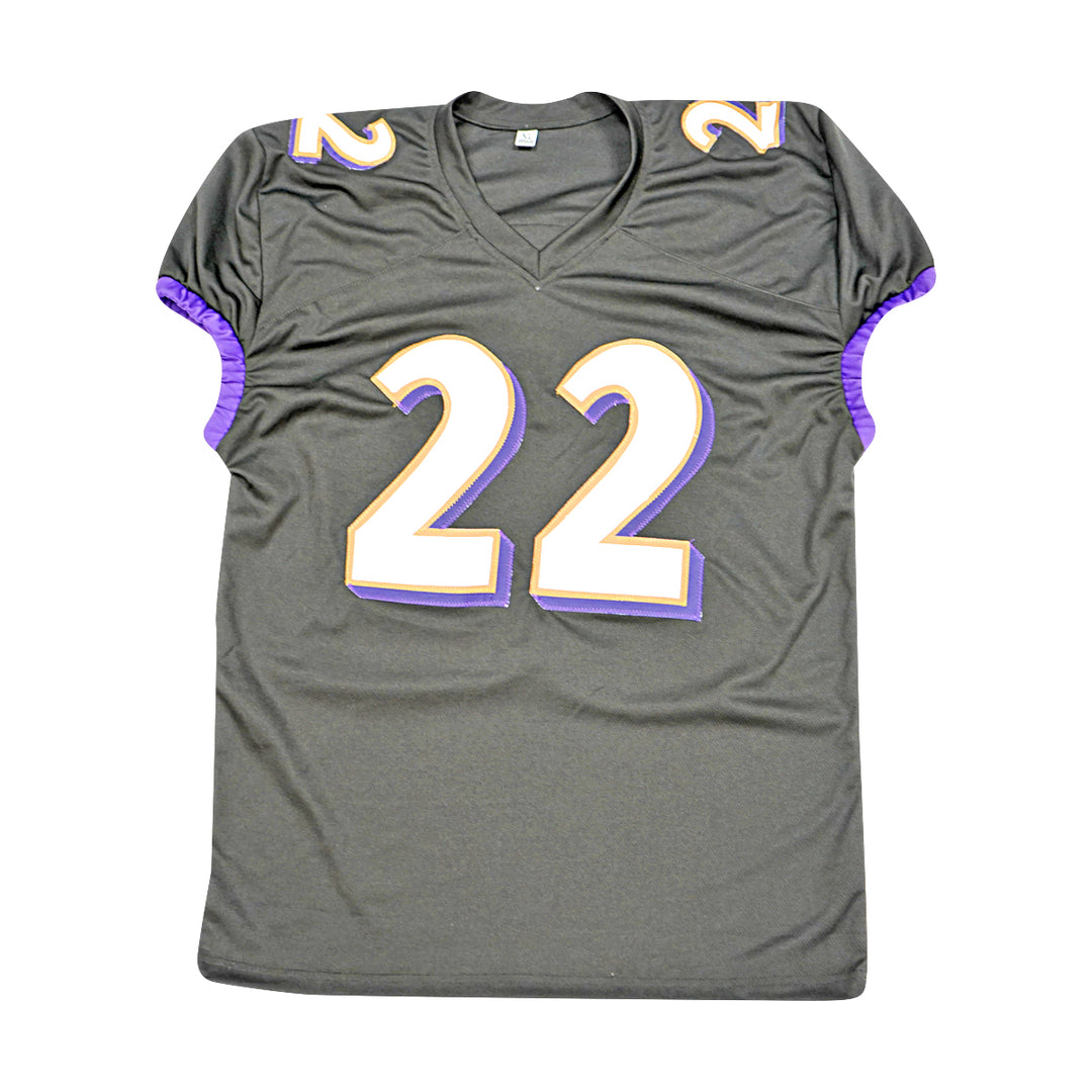 Derrick Henry Baltimore Ravens Autographed Black Custom Jersey PSA Holo Only