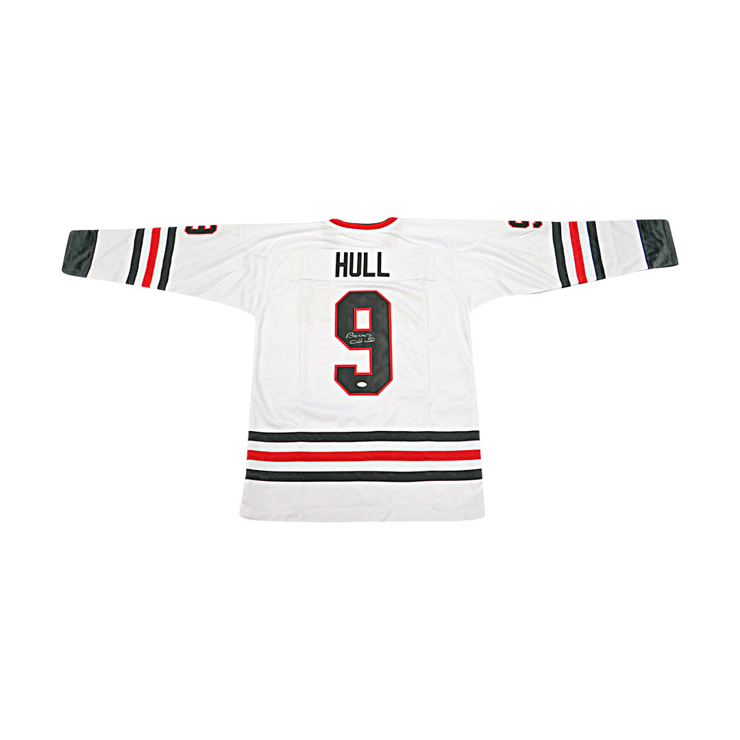Bobby Hull Chicago Blackhawks Autographed White Custom Jersey JSA COA