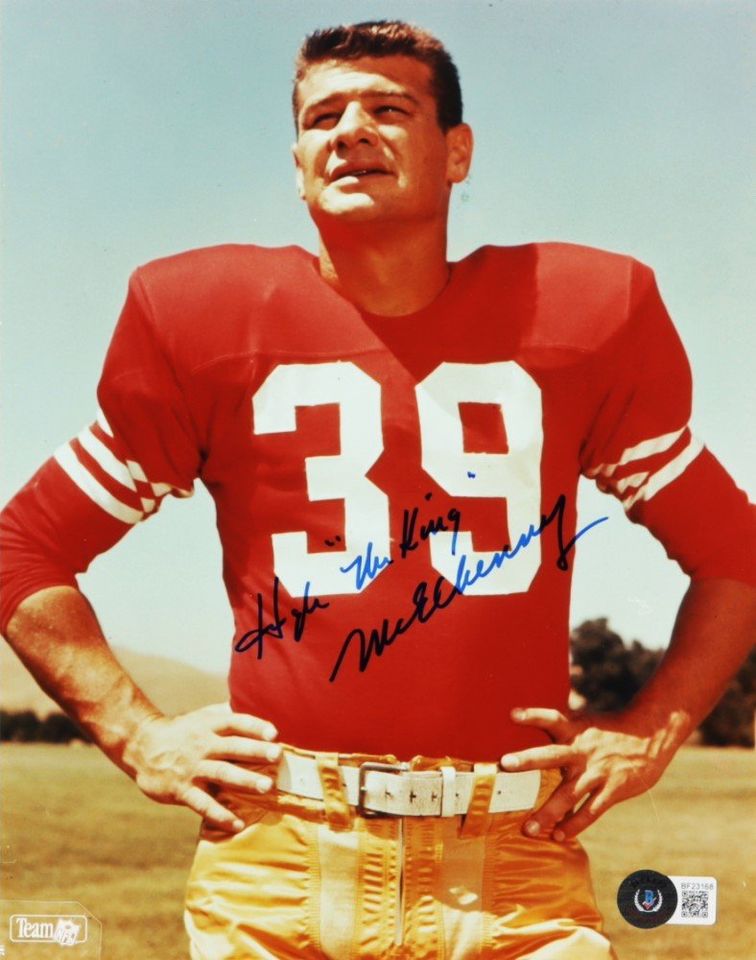 Hugh McElhenny San Francisco 49ers and Hall of Famer Signed 8x10 Photo Inscribed The King (Beckett)