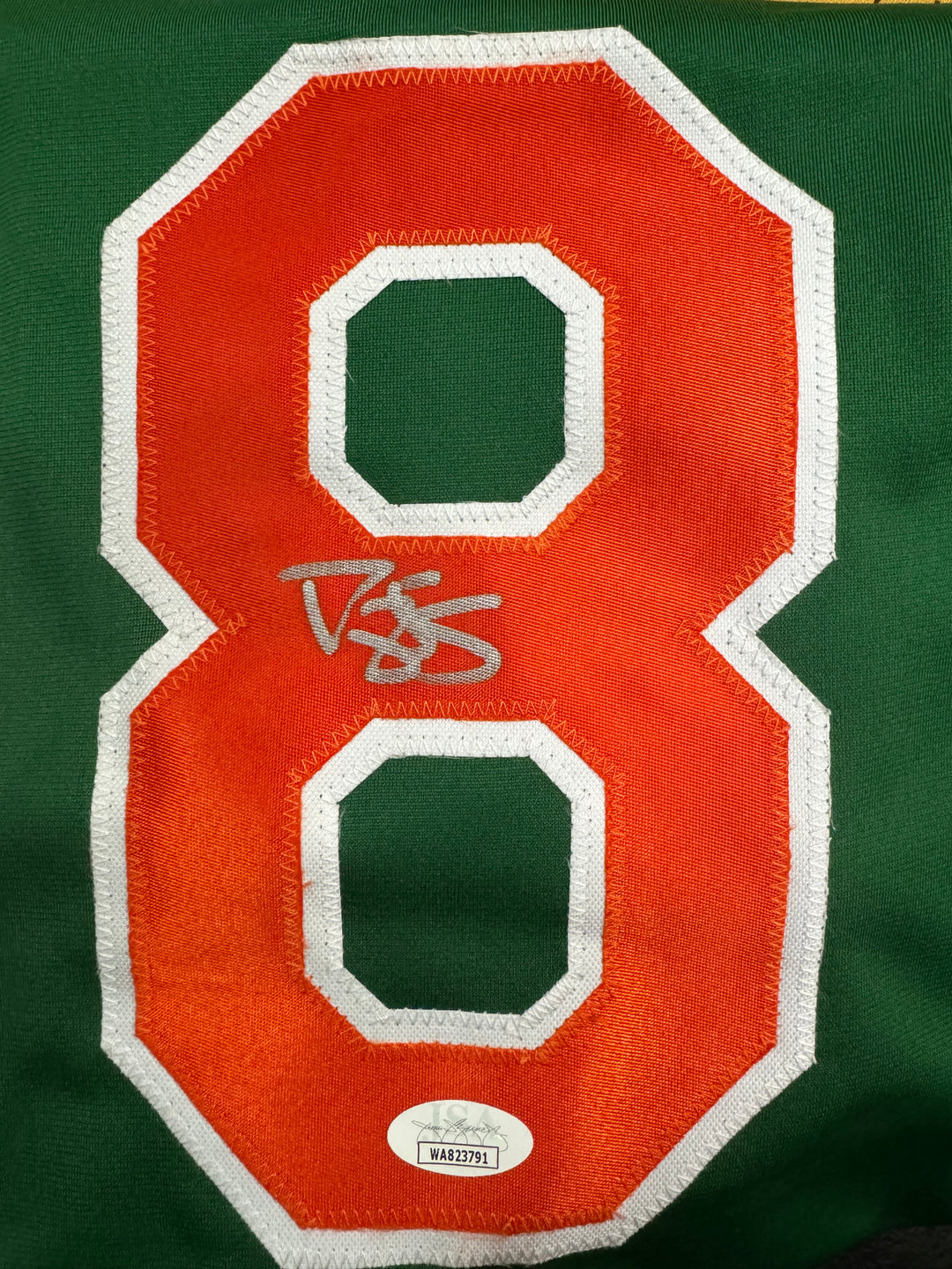 Darryl Strawberry Signed New York St. Patricks Day Jersey Silver Ink  (JSA)