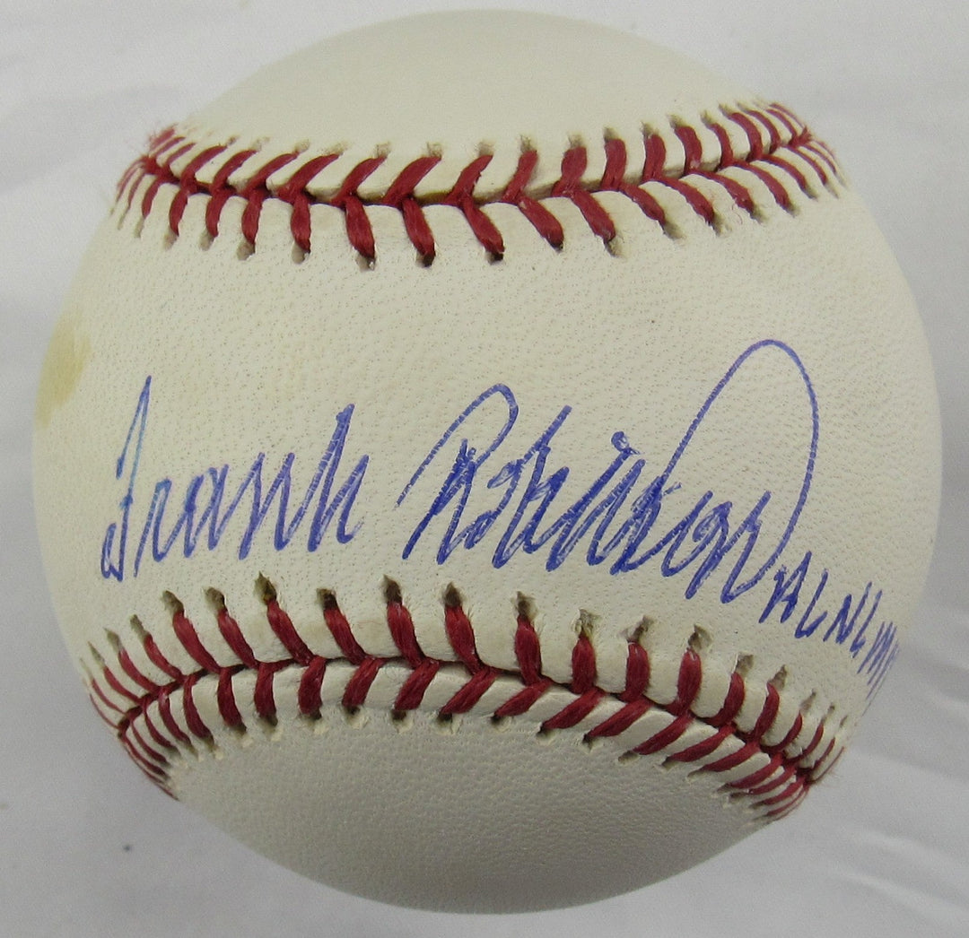 Frank Robinson Signed wMVP Inscription Auto Rawlings Baseball Steiner Hologram