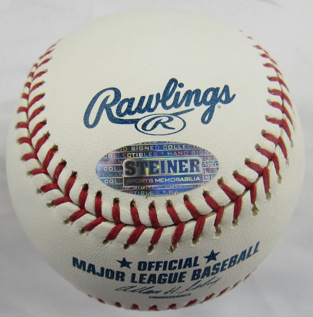Carl Yastrzemski Jim Rice Jason Varitek Multi Signed Auto Rawlings Baseball Steiner Hologram