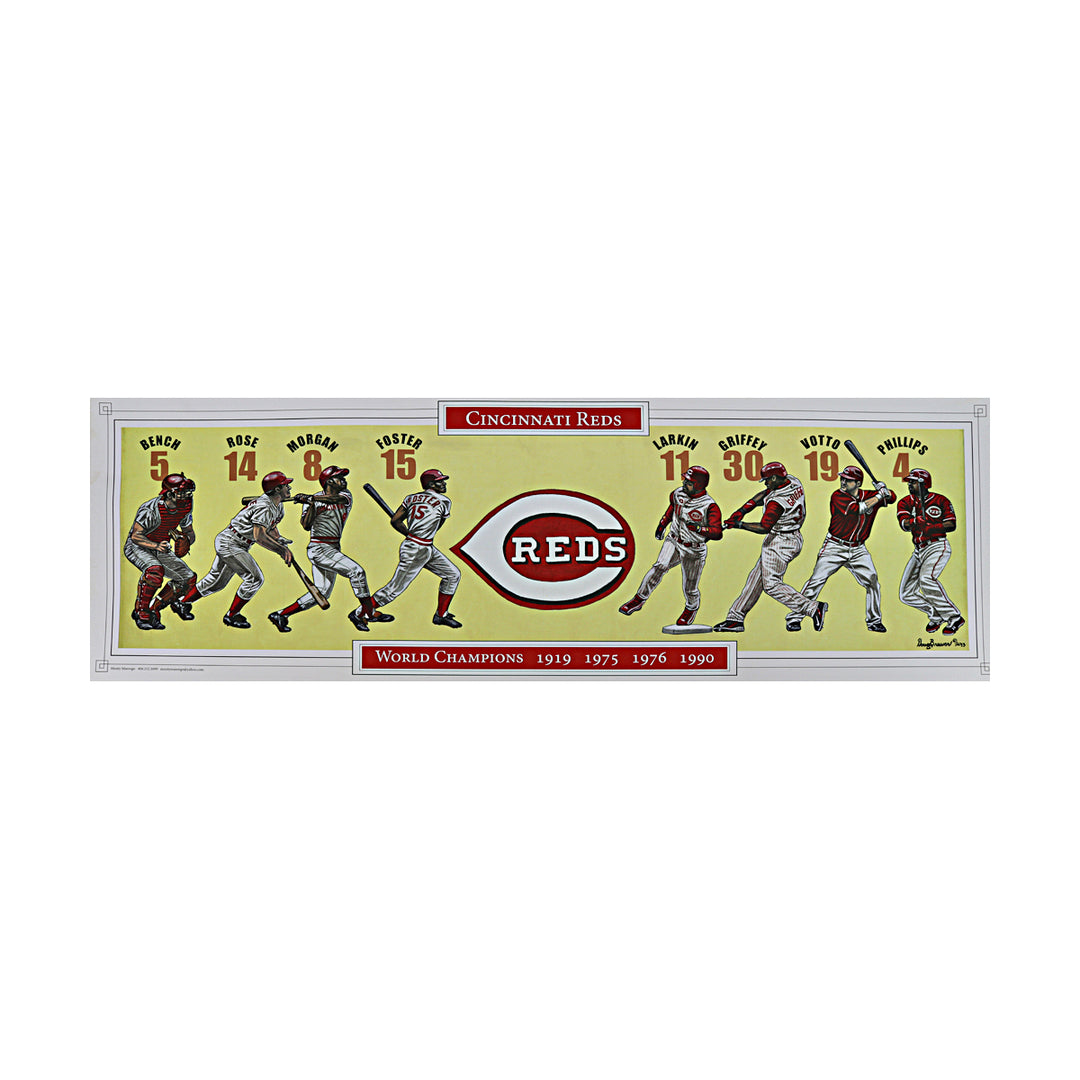 Doug Brewer 2013 Cincinnati Reds 12x36 Print