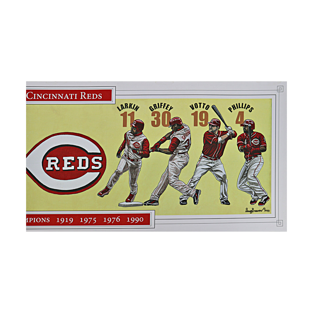 Doug Brewer 2013 Cincinnati Reds 12x36 Print