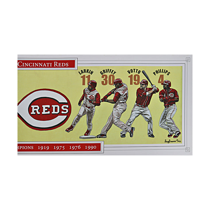 Doug Brewer 2013 Cincinnati Reds 12x36 Print
