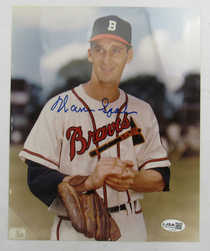 Warren Spahn Signed 8x10 Photo JSA CS78622