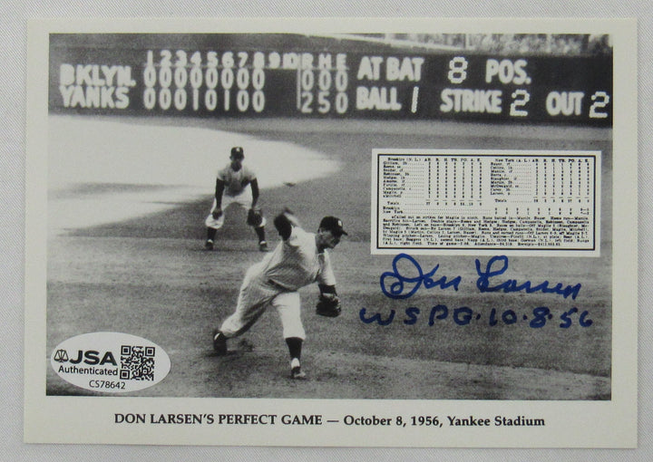 Don Larsen Signed 3.5x5 Photo JSA CS78642