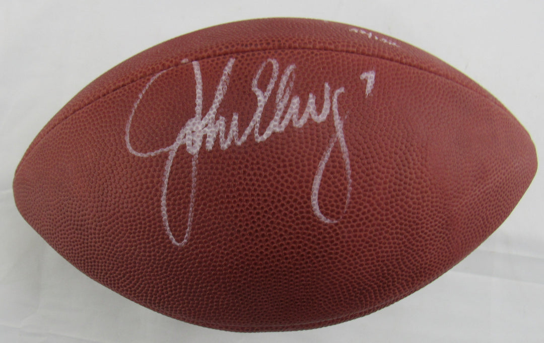 John Elway Brett Favre Signed Wilson Football JSA CS78711