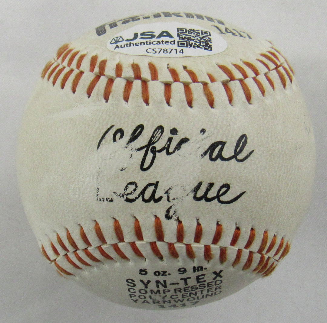 Bowie Kuhn Monte Irvin Cal Hubbard Multi Signed Rawlings Baseball JSA CS78714