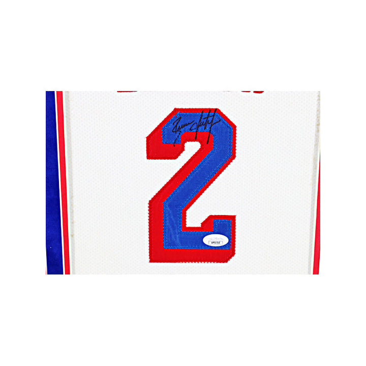 Brian Leetch New York Rangers Autographed Signed Jersey Number Framed Collage (JSA COA)