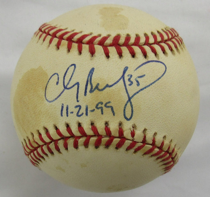 Clay Bellinger Signed Auto Rawlings Baseball B170