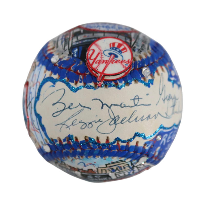 Steinbrenner Jackson Martin Yankees Signed Fazzino Pop Art Baseball (Fanatics)