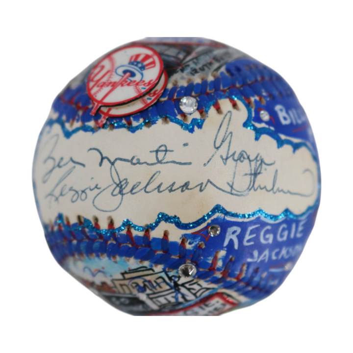 Steinbrenner Jackson Martin Yankees Signed Fazzino Pop Art Baseball (Fanatics)