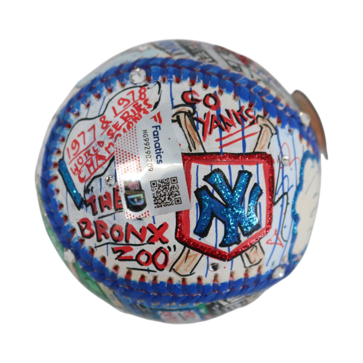 Steinbrenner Jackson Martin Yankees Signed Fazzino Pop Art Baseball (Fanatics)