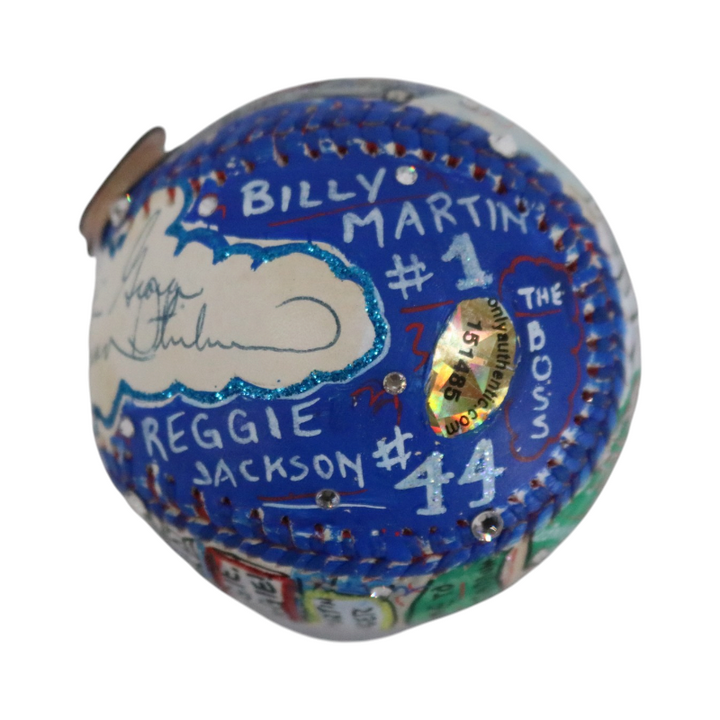 Steinbrenner Jackson Martin Yankees Signed Fazzino Pop Art Baseball (Fanatics)