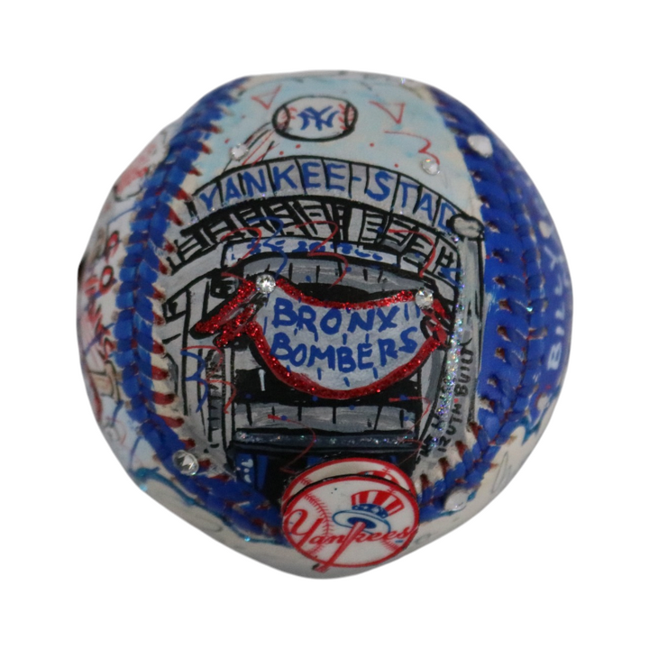 Steinbrenner Jackson Martin Yankees Signed Fazzino Pop Art Baseball (Fanatics)