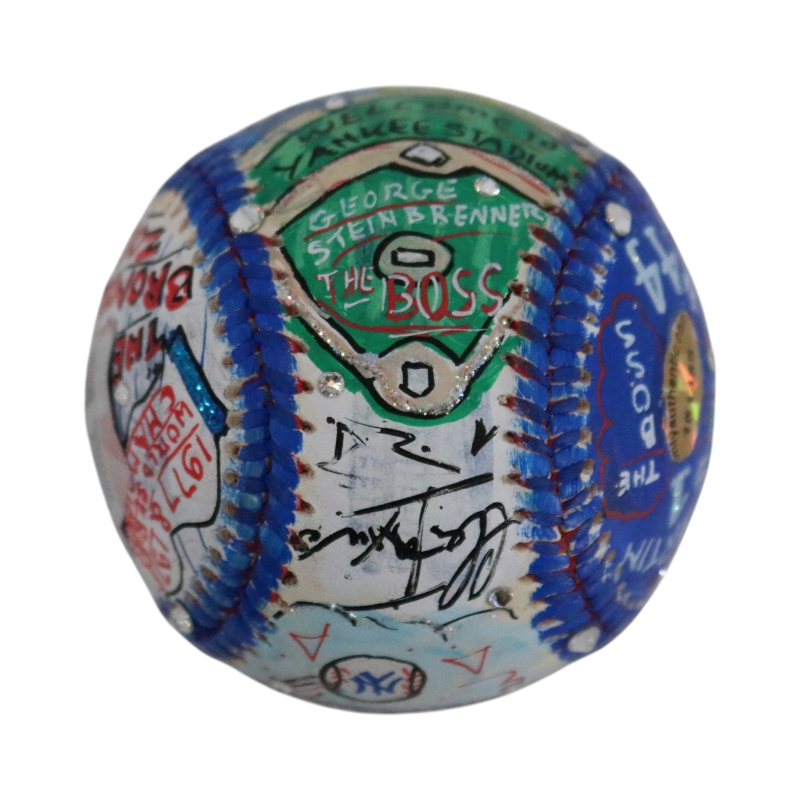 Steinbrenner Jackson Martin Yankees Signed Fazzino Pop Art Baseball (Fanatics)