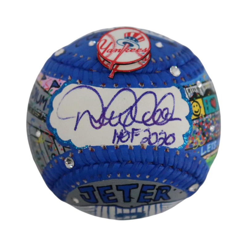 Derek Jeter New York Yankees Signed HOF Fazzino Art Ball (Steiner COA)