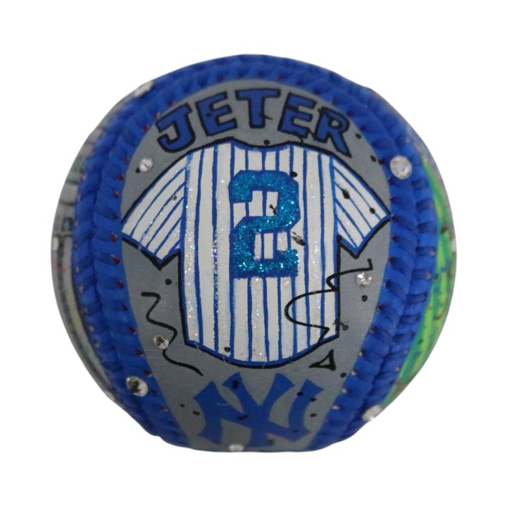Derek Jeter New York Yankees Signed HOF Fazzino Art Ball (Steiner COA)