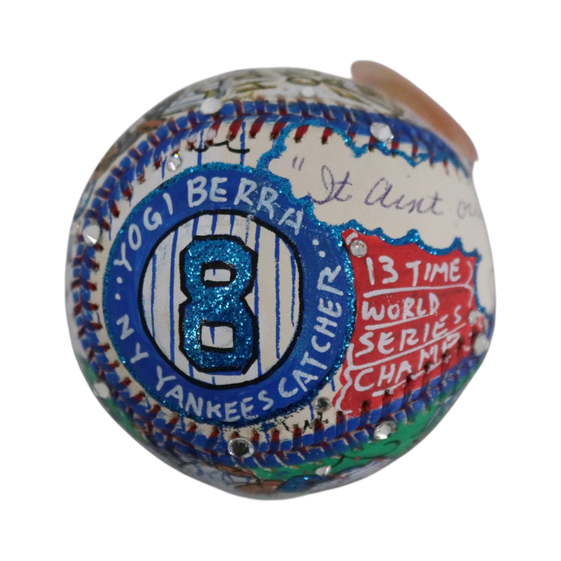 Yogi Berra New York Yankees Signed Inscribed Fazzino Pop Art Baseball (JSA LOA)