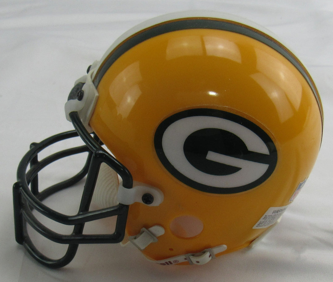 Brett Favre Signed Auto Mini Helmet w/ Hologram - Farve Hologram / Mounted Memories
