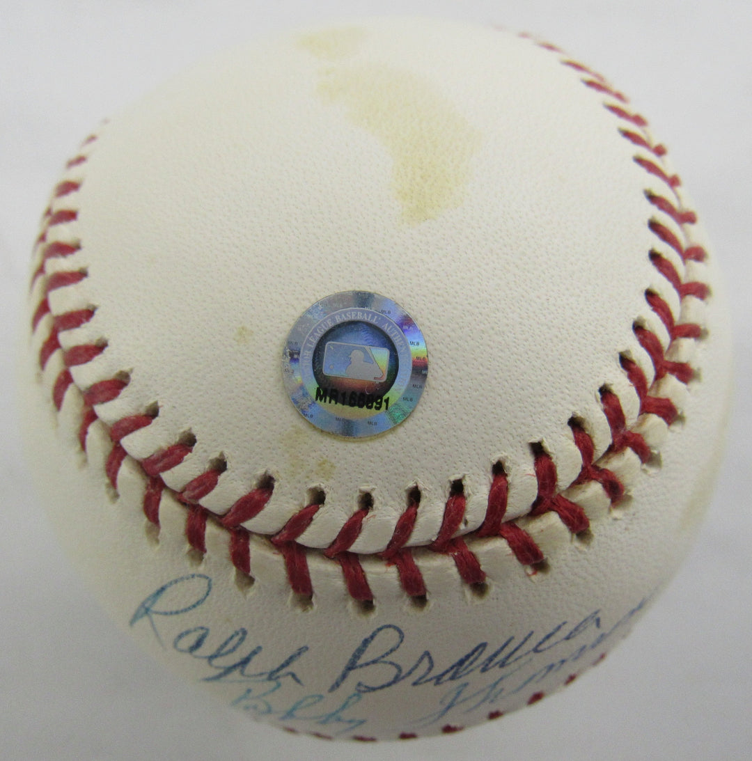 Ralph Branca Bobby Thomson Multi Signed Auto Baseball w/ MLB Hologram