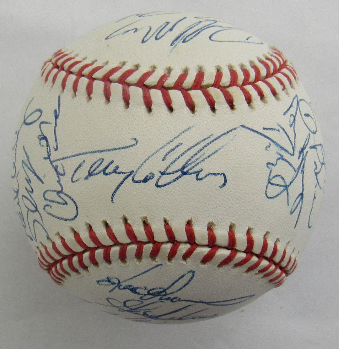 Terry Collins, Rickey Henderson, Tim Salmon and More Multi Signed Auto Baseball B171