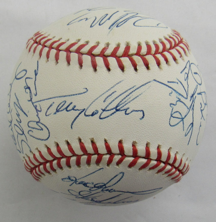 Terry Collins, Rickey Henderson, Tim Salmon and More Multi Signed Auto Baseball B171
