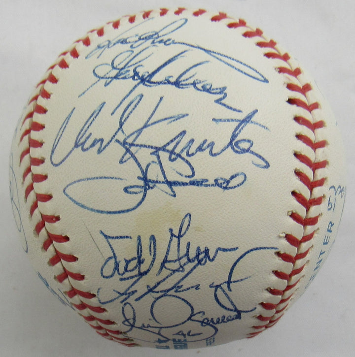 Terry Collins, Rickey Henderson, Tim Salmon and More Multi Signed Auto Baseball B171