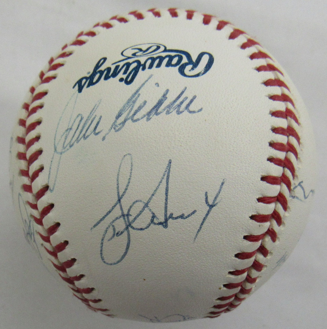 Yankees Yogi Berra Don Larsen Don Zimmer + Multi Signed Auto Baseball B171