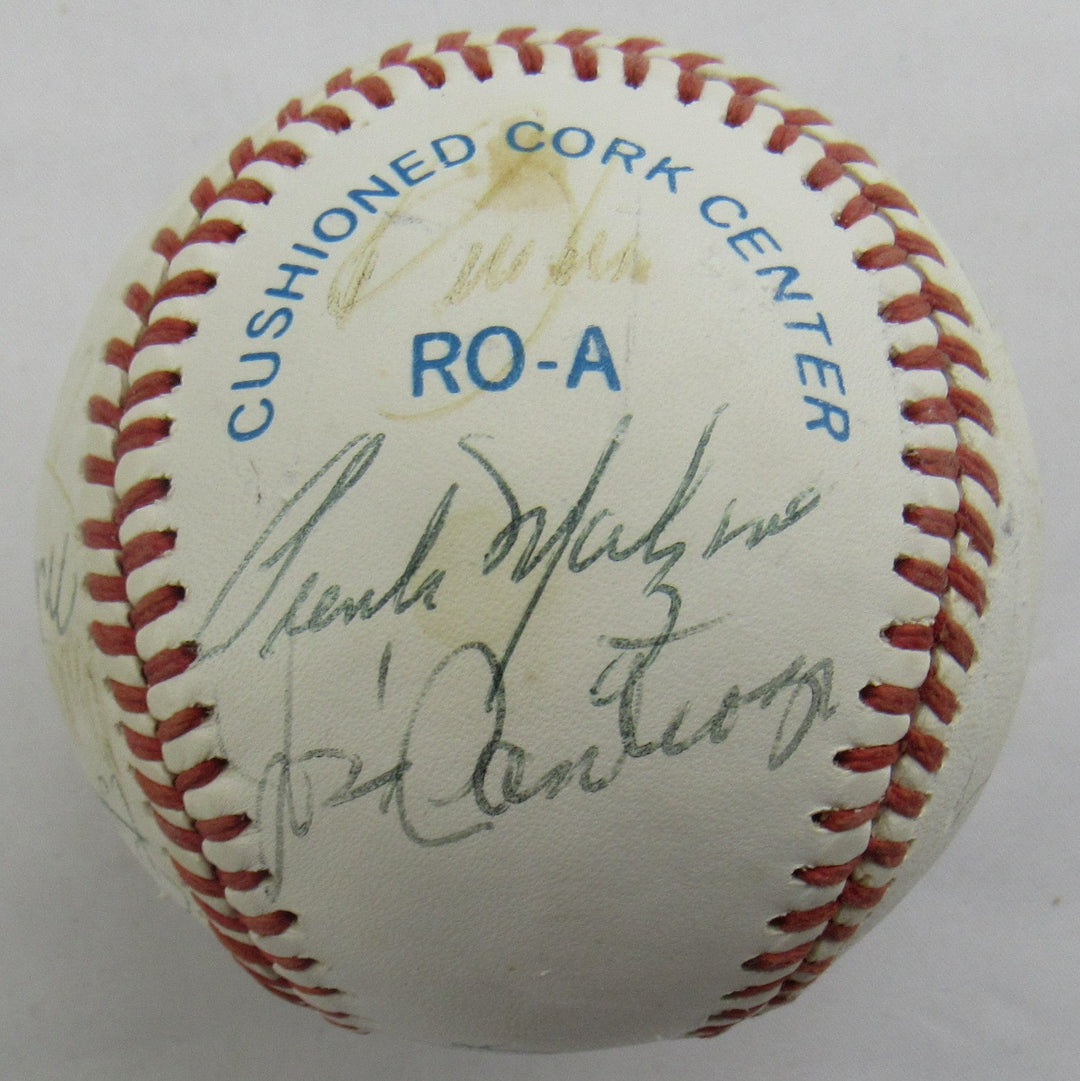 Johnny Pesky, Frank Malzone + Multi Signed Auto Baseball B172