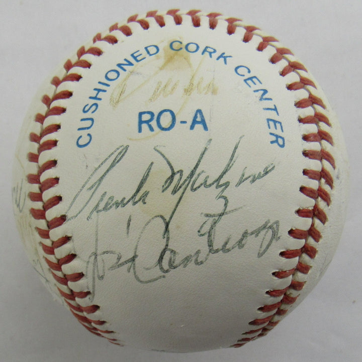 Johnny Pesky, Frank Malzone + Multi Signed Auto Baseball B172