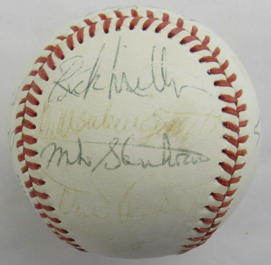 Johnny Pesky, Frank Malzone + Multi Signed Auto Baseball B172