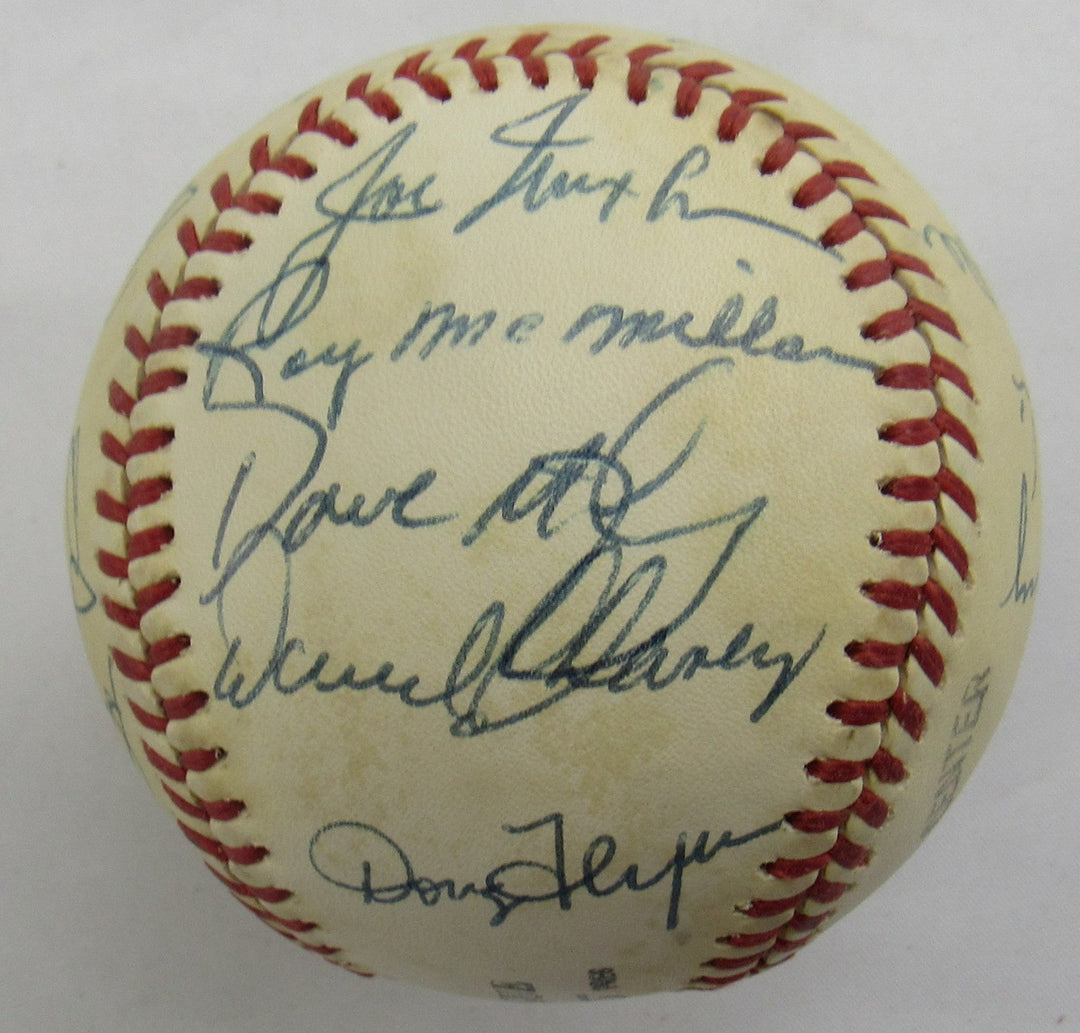George Foster Pat Zachry Don Gullett Multi Signed Auto Baseball B172