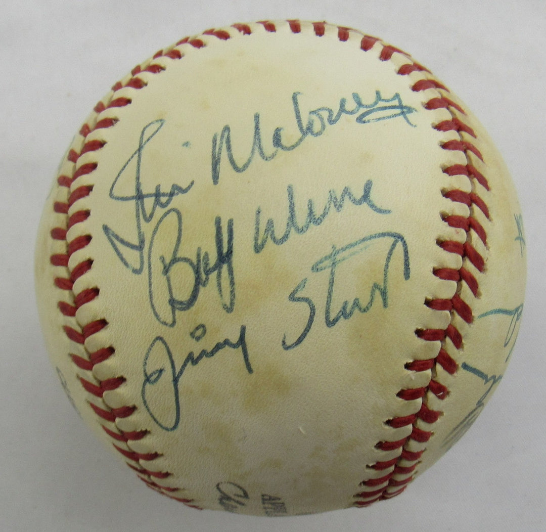 George Foster Pat Zachry Don Gullett Multi Signed Auto Baseball B172