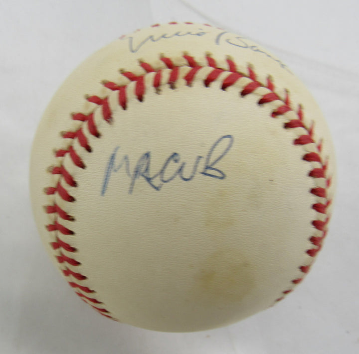 Ernie Banks Mr Cub Insc Signed Rawlings Baseball JSA CS78561