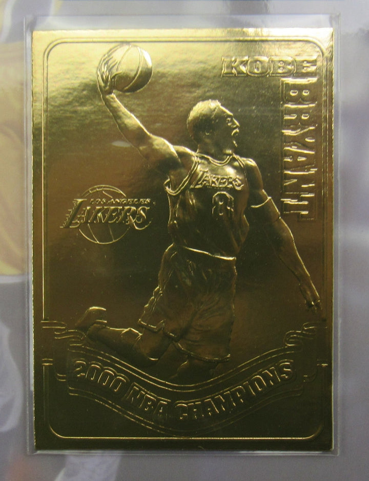 Kobe Bryant 2001 Upper Deck 22KT Gold Foil Basketball Card