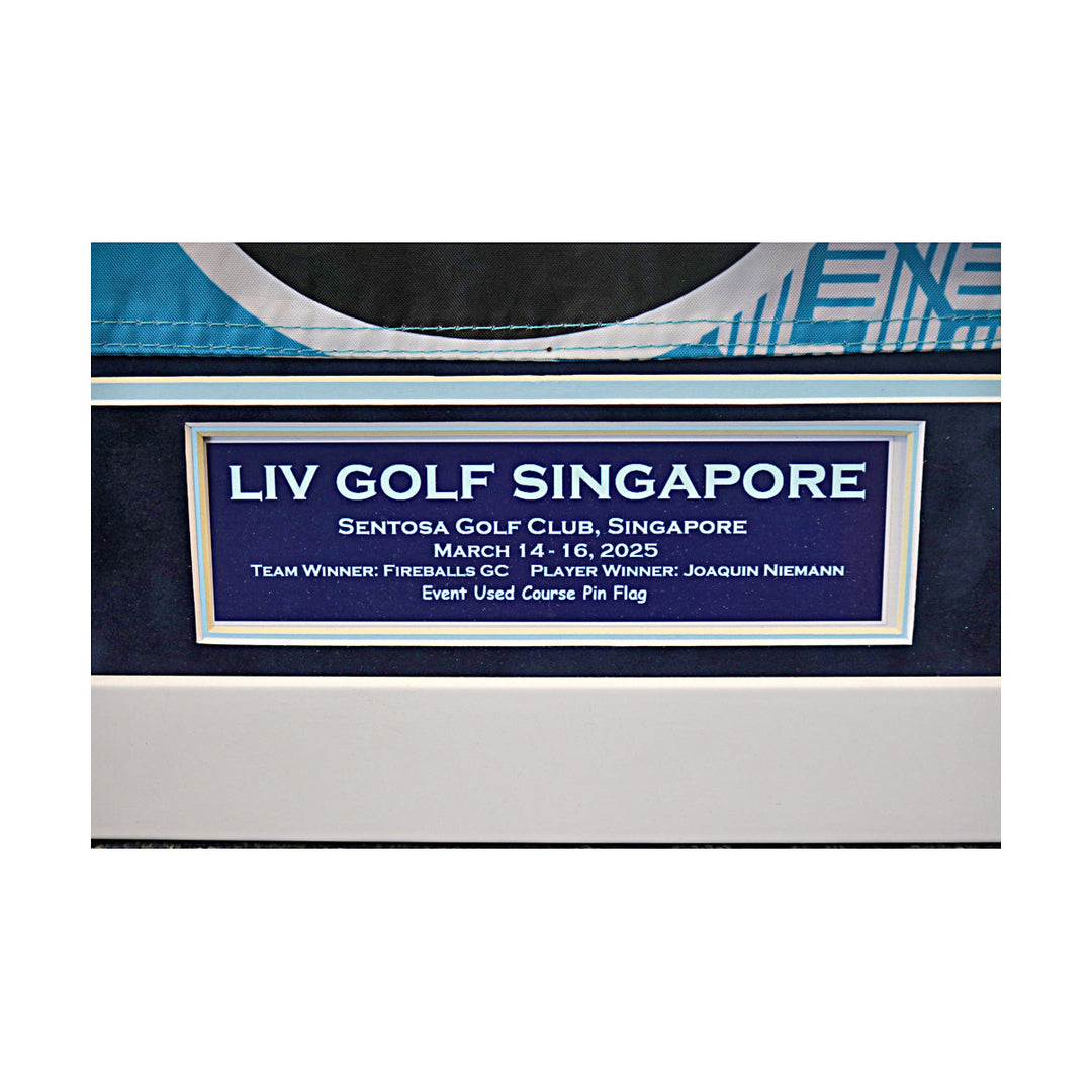 LIV Golf Singapore Tournament Used Course Hole #3 Framed Pin Flag